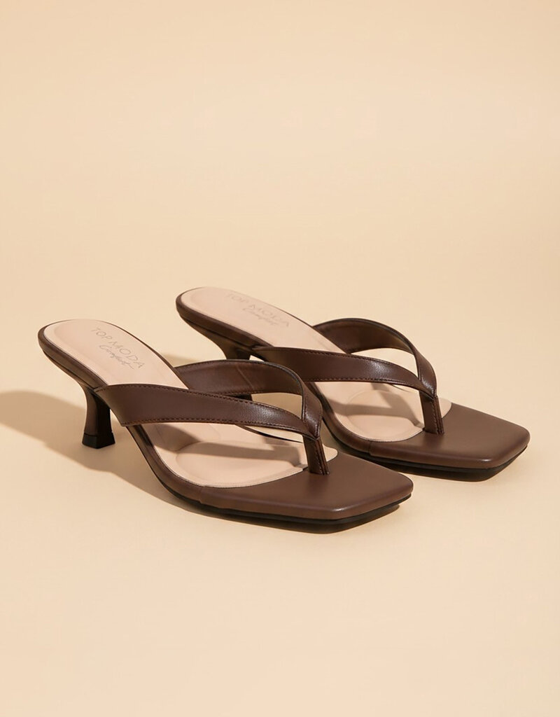 Sagel Thong Strap Kitten Heel