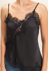 Bresler Satin Lace Asymmetrical Cami Top
