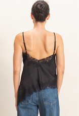 Bresler Satin Lace Asymmetrical Cami Top