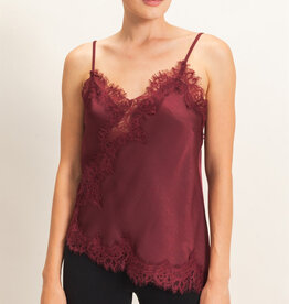 Bresler Satin Lace Asymmetrical Cami Top