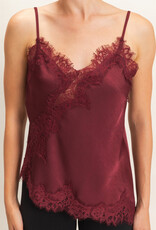 Bresler Satin Lace Asymmetrical Cami Top