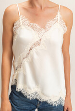 Bresler Satin Lace Asymmetrical Cami Top