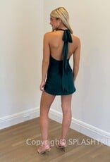 Lucy In The Sky Cowl Neck Halter Mini Dress