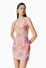Elliatt Brittany Beaded Floral Mesh Mini Dress