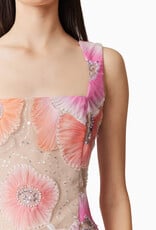 Elliatt Brittany Beaded Floral Mesh Mini Dress
