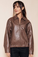 Vivian Oversized Faux Leather Bomber Jacket