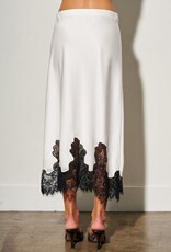 Kiara Lace Trim Midi Slip Skirt