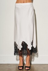 Kiara Lace Trim Midi Slip Skirt