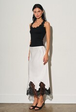 Kiara Lace Trim Midi Slip Skirt