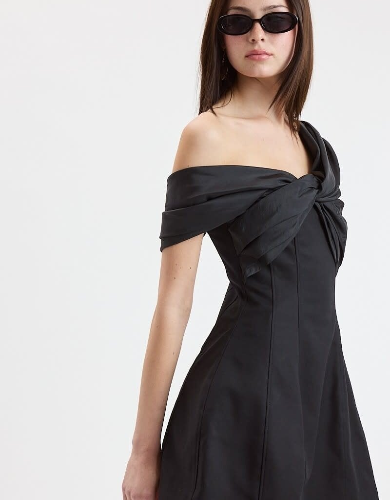 Gordon Asymmetrical Off Shoulder Mini Dress