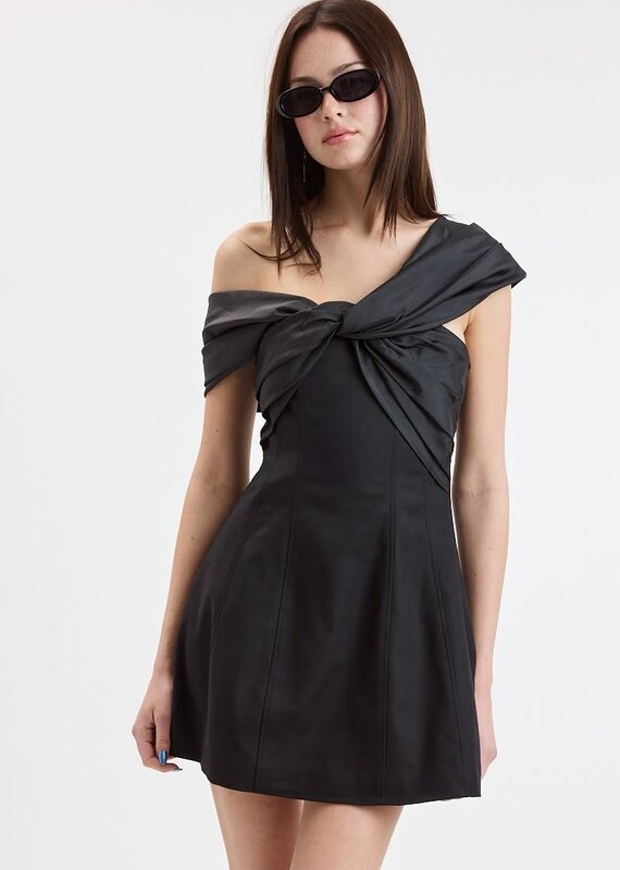 Gordon Asymmetrical Off Shoulder Mini Dress