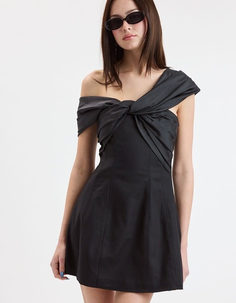 Gordon Asymmetrical Off Shoulder Mini Dress