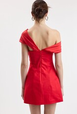 Gordon Asymmetrical Off Shoulder Mini Dress