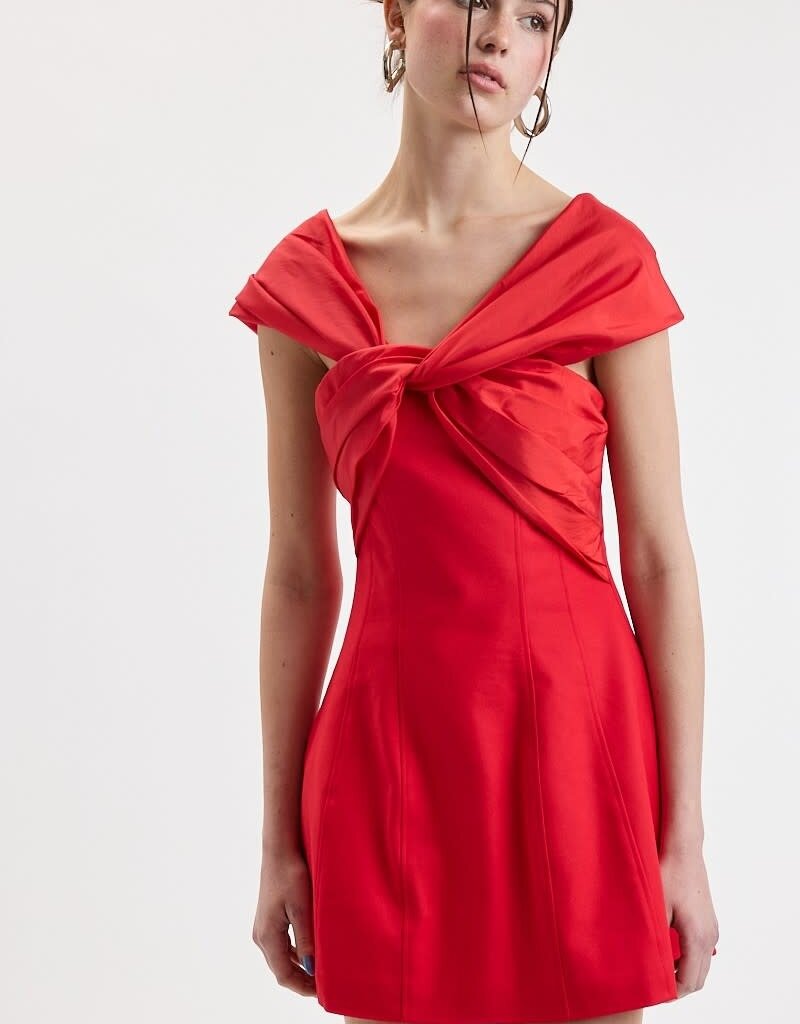Gordon Asymmetrical Off Shoulder Mini Dress