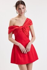 Gordon Asymmetrical Off Shoulder Mini Dress