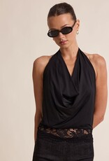 Alaina Layered Lace Halter Cowl Neck Top