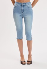 Schaefer Mid Rise Side Slit Capri Pants