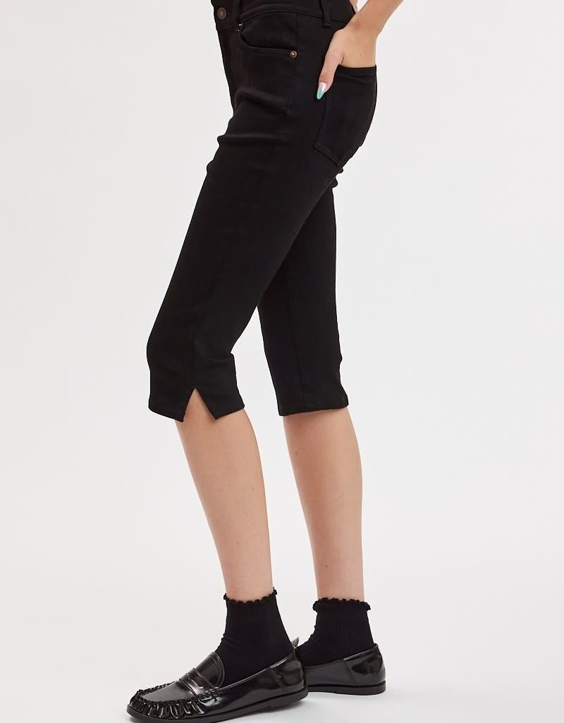 Schaefer Mid Rise Side Slit Capri Pants