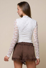 Jade Lace Keyhole Neck Long Sleeve Top