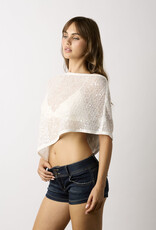 Sequin Sheer Knit Poncho Top