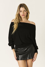 Jersey Long Sleeve One Shoulder Dolman Top