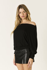 Jersey Long Sleeve One Shoulder Dolman Top
