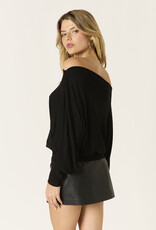 Jersey Long Sleeve One Shoulder Dolman Top