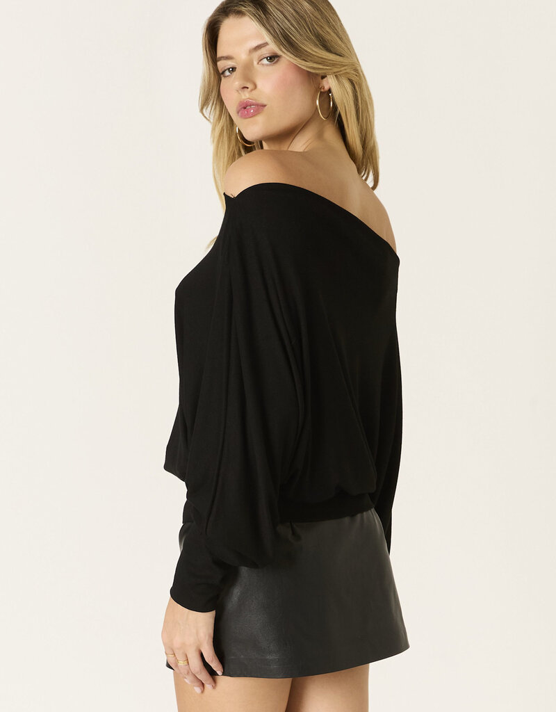 Jersey Long Sleeve One Shoulder Dolman Top