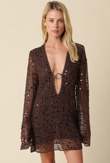 Chasing Sunshine Sequin Long Sleeve Mini Dress