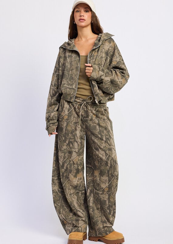 Drew Low Rise Camo Barrel Pants