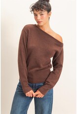 Leeann Off The Shoulder Long Sleeve Sweater