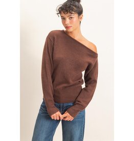 Leeann Off The Shoulder Long Sleeve Sweater