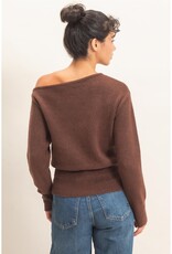 Leeann Off The Shoulder Long Sleeve Sweater