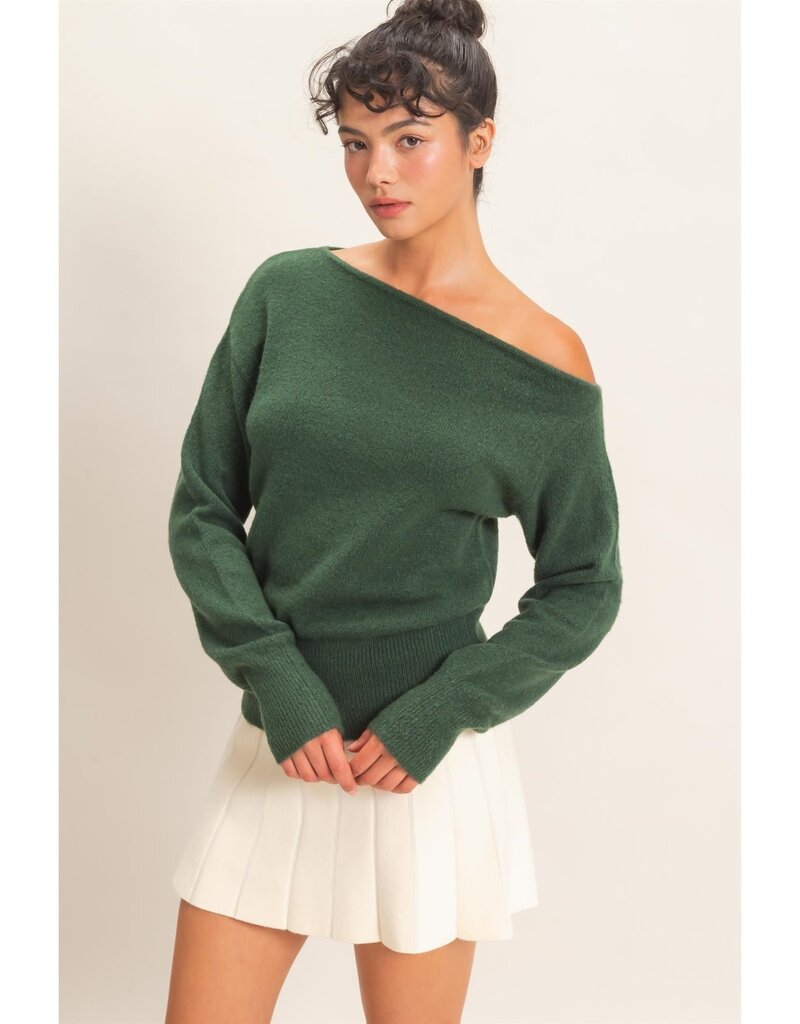 Leeann Off The Shoulder Long Sleeve Sweater