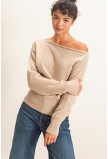 Leeann Off The Shoulder Long Sleeve Sweater