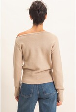 Leeann Off The Shoulder Long Sleeve Sweater