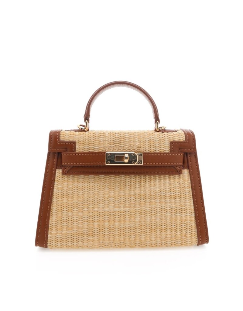 Billini Hariette Raffia Handle Bag Natural Raffia Tan
