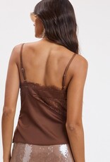 Devon Satin Lace Trim Cami Top