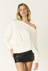 Jersey Long Sleeve One Shoulder Dolman Top