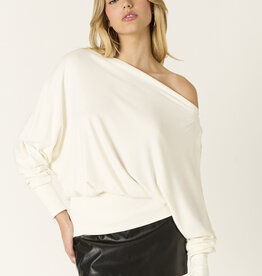 Jersey Long Sleeve One Shoulder Dolman Top
