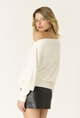 Jersey Long Sleeve One Shoulder Dolman Top