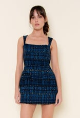 Tweed Front Pocket Skort Mini Dress