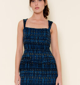 Tweed Front Pocket Skort Mini Dress