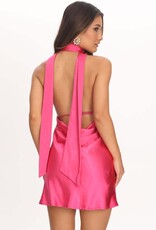 Amanda Satin Halter Scarf Mini Dress