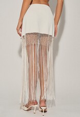 Cyprus Wrap Fringe Mini Skirt