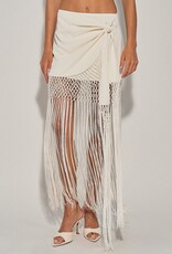 Cyprus Wrap Fringe Mini Skirt