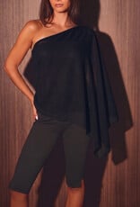 Asymmetric Chiffon Cape With Tube Top Inside