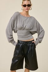 Croc Faux Leather Bermuda Shorts