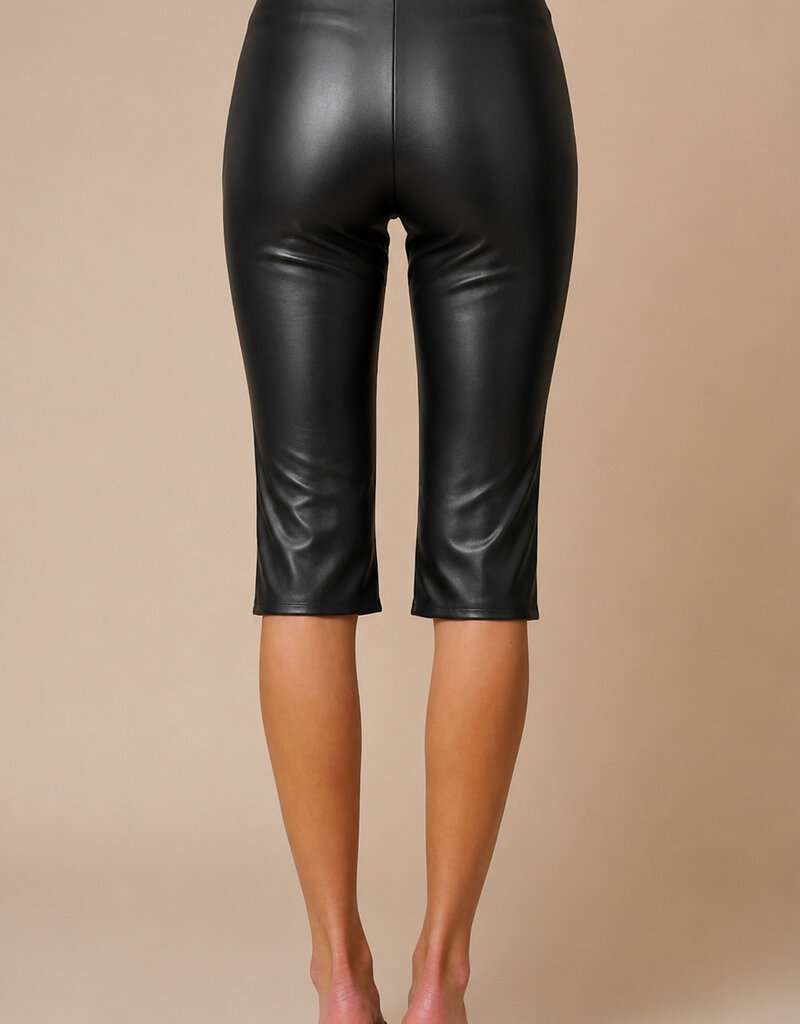 Kaylan Faux Leather Capri Pants