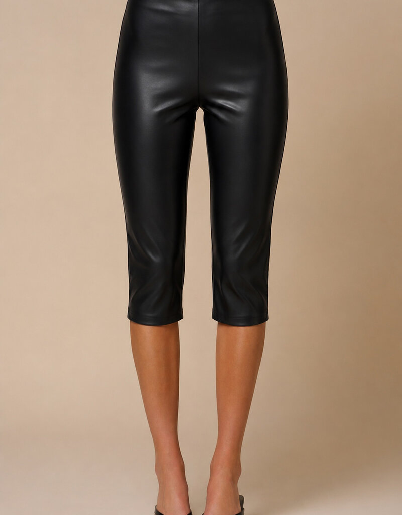 Kaylan Faux Leather Capri Pants